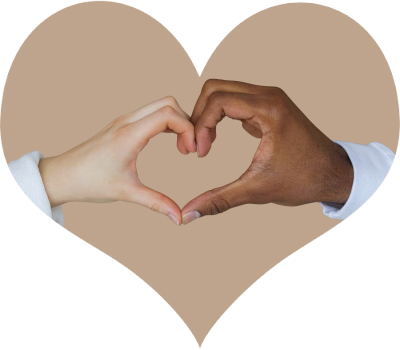 Hands forming a heart to represent compassionate, individualized support